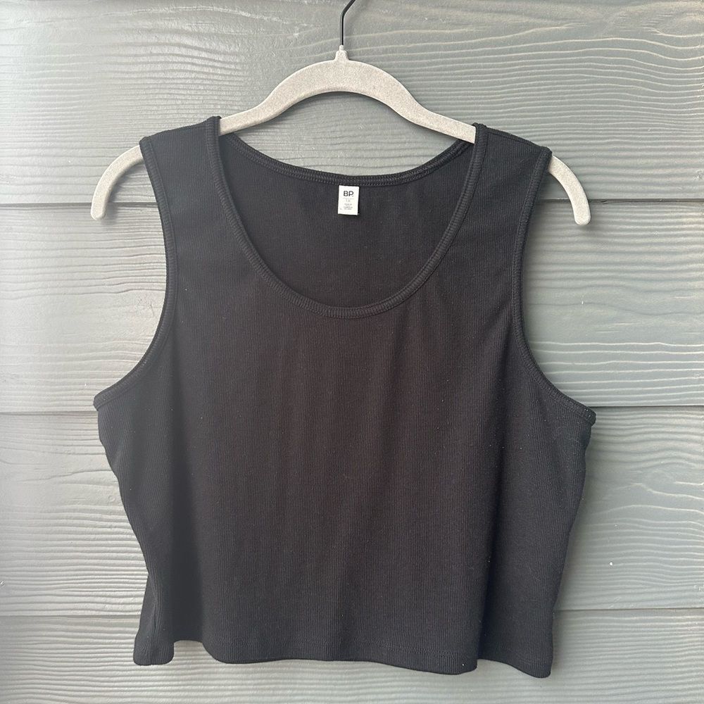 BP Crop Black Tank Top Size 1X